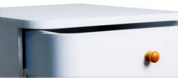 Aspect Furniture Gina Mid Century Modern Two-Tone Bedside Table,white - thumbnail 6