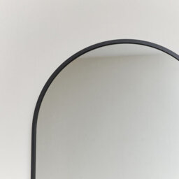 Melody Maison Black Oval Framed Wall Mirror 140Cm X 40Cm - thumbnail 3