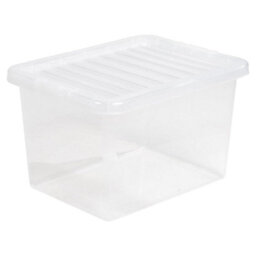 Storm Trading Group 2 X Heavy Duty Multipurpose 20 Litre Home Office Clear Plastic Storage Containers With Lids - thumbnail 3