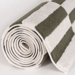 The Rugs Loft Olive And Ivory Striped Living Room Area Rug And Runners Soft Pile - thumbnail 8