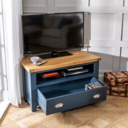 The Furniture Market Westbury Blue Painted Corner Tv Unit Up To 50 Tv Size - thumbnail 3