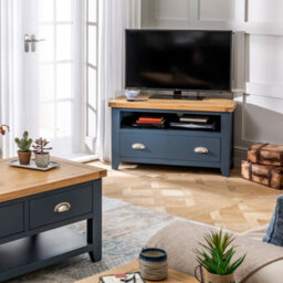 The Furniture Market Westbury Blue Painted Corner Tv Unit Up To 50 Tv Size - thumbnail 4