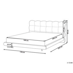 Beliani Bed Fabric Soulisse 160 X 200 Cm (Eu King Size) Beige - thumbnail 3