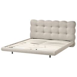 Beliani Bed Fabric Soulisse 160 X 200 Cm (Eu King Size) Beige - thumbnail 5