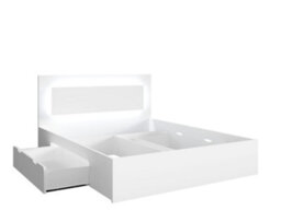 Arte Family-Friendly White Divan Bed Eu King 160X200Cm - Safe Storage Bed With Led And Drawers - thumbnail 3
