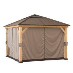 Replacement Curtain For Sunjoy Cedar Wood Gazebo - 273Cm X 273Cm, Khaki - thumbnail 3