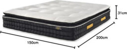 ELLE Decoration The Moonstone Natural Pocket Sprung, King Mattress, Luxury Wool Handcrafted, Pressure Relief Pillowtop, Temperture Controlled - thumbnail 5