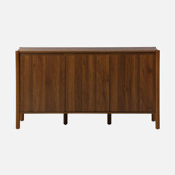 Sweeek - Wood Decor Sideboard 3 Doors 140Cm Harmony Walnut 140X42X78 Cm - thumbnail 2
