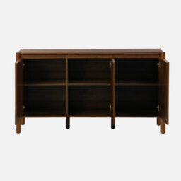Sweeek - Wood Decor Sideboard 3 Doors 140Cm Harmony Walnut 140X42X78 Cm - thumbnail 3
