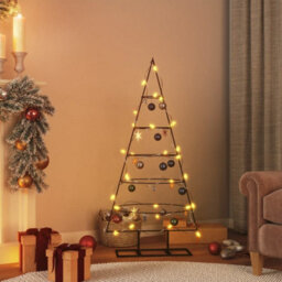Berkfield Metal Christmas Tree For Decoration Black 125 Cm