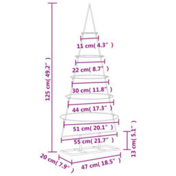 Berkfield Metal Christmas Tree For Decoration Black 125 Cm - thumbnail 7