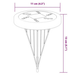 Walplus Solar Ground Lights With Ground Spikes Outdoor 12 Pcs Warm White - thumbnail 7