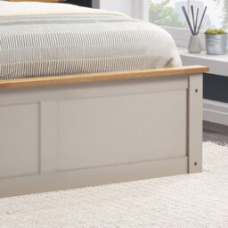 Phoenix Pearl Grey Wooden Ottoman Storage Bed Frame Only - 4Ft Small Double - thumbnail 7