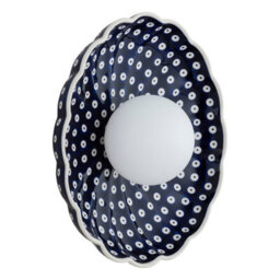 Luminosa Lighting Luminosa Boll Handmade Shell 28Cm Wall Lamp Deep Cobalt Blue, White Dots G9, Ip44