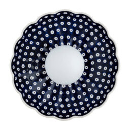 Luminosa Lighting Luminosa Boll Handmade Shell 28Cm Wall Lamp Deep Cobalt Blue, White Dots G9, Ip44 - thumbnail 4