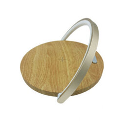 Nicoman Wood Effect Bedside Lamp With Wireless Charging With Touch Control - thumbnail 3