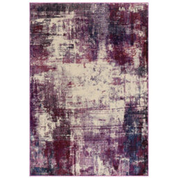 Cream Purple Modern Abstract 9mm Thick Stain-Resistant Rug For Bedroom, & Dining Room, Easy To Clean Rug-160Cm X 230Cm - thumbnail 6