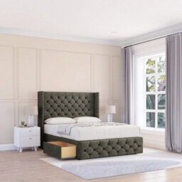 "Sloomy Luthor Dumfries Memory Foam Bed Set ,no Drawers, Mattress & 54"" Wingback Headboard With 12"" Footboard - Double" - thumbnail 1