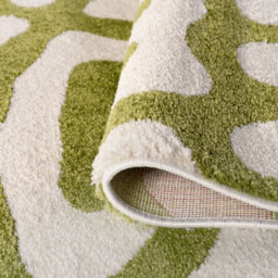 The Rugs Joli Green And White Abstract Doodle Rug Soft Dense Pile Easy To Clean And Pet Friendly For Living Rooms And Bedrooms - thumbnail 6