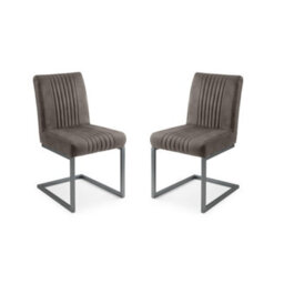 Oakham Huxford Premium Charcoal Grey Dining Chairs - Set Of 2 - thumbnail 1