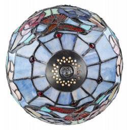 Happy Homewares Humming Bird Tiffany Lamp With Colourful Stained Glass Shade - thumbnail 2