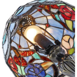 Happy Homewares Humming Bird Tiffany Lamp With Colourful Stained Glass Shade - thumbnail 3