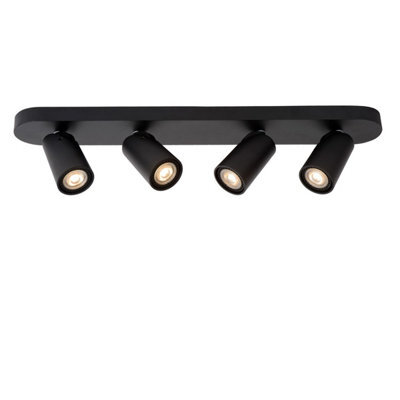 Lucide Xyrus Modern Ceiling Spotlight Bar - Led Dim To Warm - Gu10 - 4X5W 2200K/3000K - Black - image 1