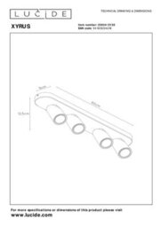 Lucide Xyrus Modern Ceiling Spotlight Bar - Led Dim To Warm - Gu10 - 4X5W 2200K/3000K - Black - thumbnail 7