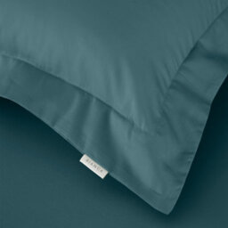 Bianca 400 Thread Count Cotton Sateen Oxford Pillowcase Pair Teal Green - thumbnail 3