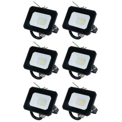AB Tools 10 Watt Led Mini Floodlight Garden Lighting 800 Lumens Ip65 + Bracket 6Pc - image 1