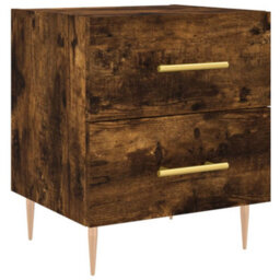 Berkfield Modern Bedside Cabinets 2 Pcs Smoked Oak 40X35X47.5 Cm Engineered Wood - thumbnail 5