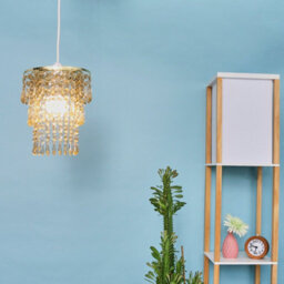 Valuelights 3 Tier Gold Acrylic Bead Droplet Ceiling Lamp Shade - thumbnail 5