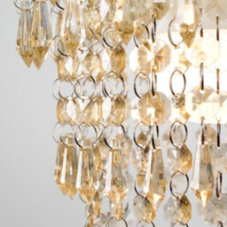 Valuelights 3 Tier Gold Acrylic Bead Droplet Ceiling Lamp Shade - thumbnail 3