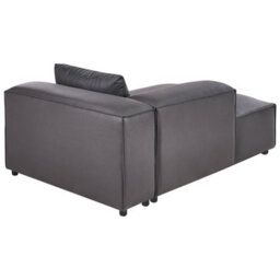 Beliani Right-Hand Chaise Longue Brande Fabric Black - thumbnail 5