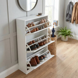 White Designs 3-Drawer Bedroom Hallway Shoe Cabinet Storage - thumbnail 5