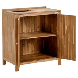 Beliani Outdoor Kitchen Cabinet With Sink Venosa Acacia Wood Brown/ Silver - thumbnail 7