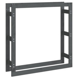 Walplus Firewood Rack Grey 100X25X100 Cm Solid Wood Pine - thumbnail 2