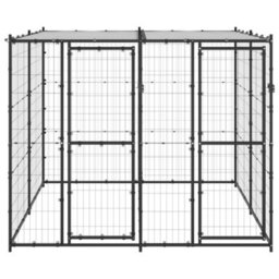 Walplus Outdoor Dog Kennel Steel With Roof 4.84 M² - thumbnail 2