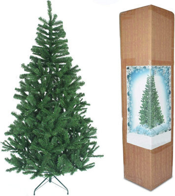 Shatchi 4Ft Green Alaskan Pine Christmas Tree With Metal Stand - image 1