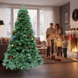 Shatchi 4Ft Green Alaskan Pine Christmas Tree With Metal Stand - thumbnail 8