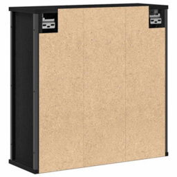 Vidaxl Bathroom Wall Cabinet With Mirror Black Oak 60X21X60 Cm - thumbnail 7