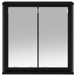 Vidaxl Bathroom Wall Cabinet With Mirror Black Oak 60X21X60 Cm - thumbnail 5