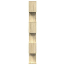 Berkfield Room Divider Bookcase 6-Tier Sonoma Oak 70X24X193 Cm Engineered Wood - thumbnail 6