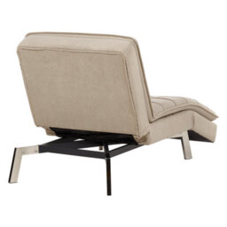 Beliani Chaise Longue Loiret Fabric Taupe - thumbnail 9