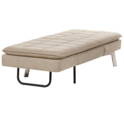 Beliani Chaise Longue Loiret Fabric Taupe - thumbnail 8
