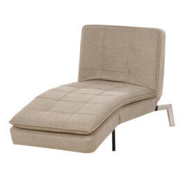 Beliani Chaise Longue Loiret Fabric Taupe - thumbnail 7