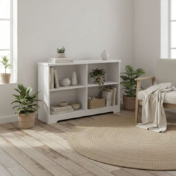 Wyld Haus Sorano Wood White 2-Tier Cube Bookcase 4-Compartment 118 X 29 X 76 Cm - thumbnail 1