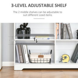 Wyld Haus Sorano Wood White 2-Tier Cube Bookcase 4-Compartment 118 X 29 X 76 Cm - thumbnail 5