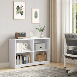 Wyld Haus Sorano Wood White 2-Tier Cube Bookcase 4-Compartment 118 X 29 X 76 Cm - thumbnail 3