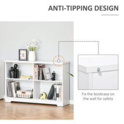 Wyld Haus Sorano Wood White 2-Tier Cube Bookcase 4-Compartment 118 X 29 X 76 Cm - thumbnail 7